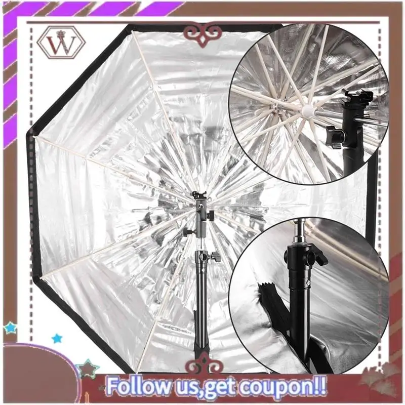

Latest Octagonal Umbrella Softbox 80Cm Universal Top Flash Reflector Outdoor Softlight Cover Flash Professional Lighting Modifie