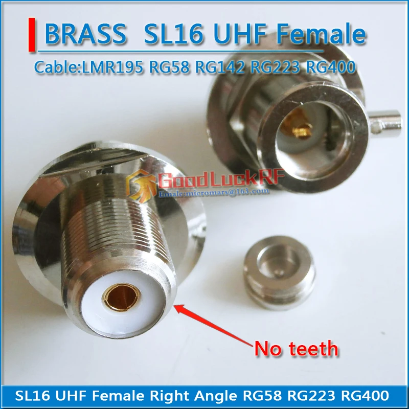 Pl259 So239 Uhf Vrouw 90 Graden Haaks Schotpaneel Klem Soldeer Rg58 Rg142 Rg223 Rg400 Mr195 Kabel Messing Rf Connector