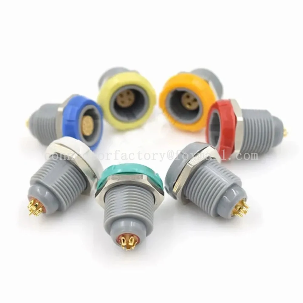 1Set 5Set PAG PKG 1P 2 3 4 5 6 7 8 9 10 14Pin Medical Plastic Push-pull Self-locking Connector with Bend Relief Plug And Socket