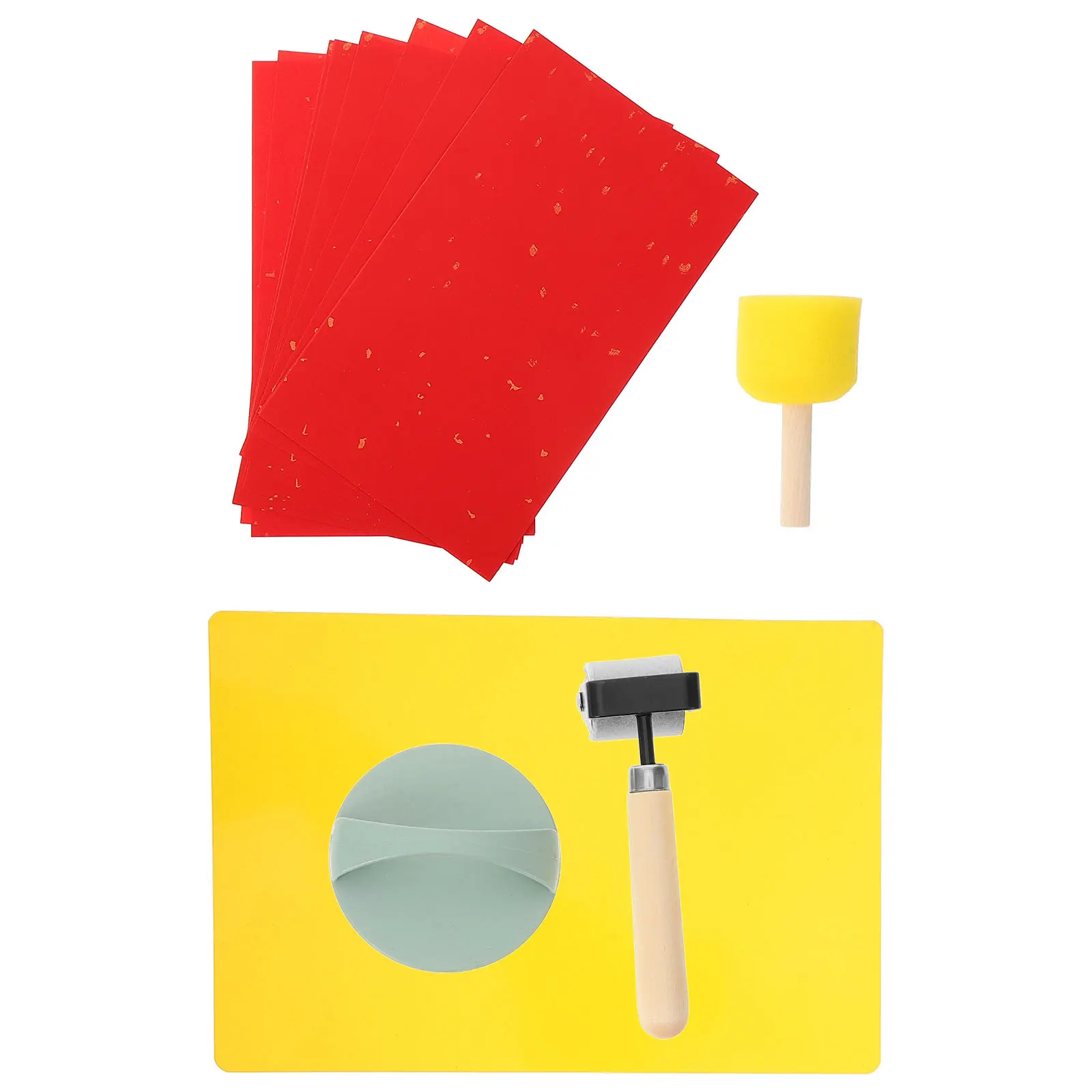 

1Set Complete Wood Carving Stamp Making Kit Tool Set Printmaking Roller for Professional Carvers and Printing