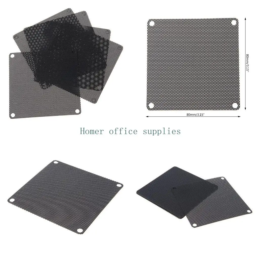 

K43B 5 шт. 80 мм ПВХ вентилятор пылевой фильтр ПК пылезащитный для корпуса режущего компьютера сетчатая крышка