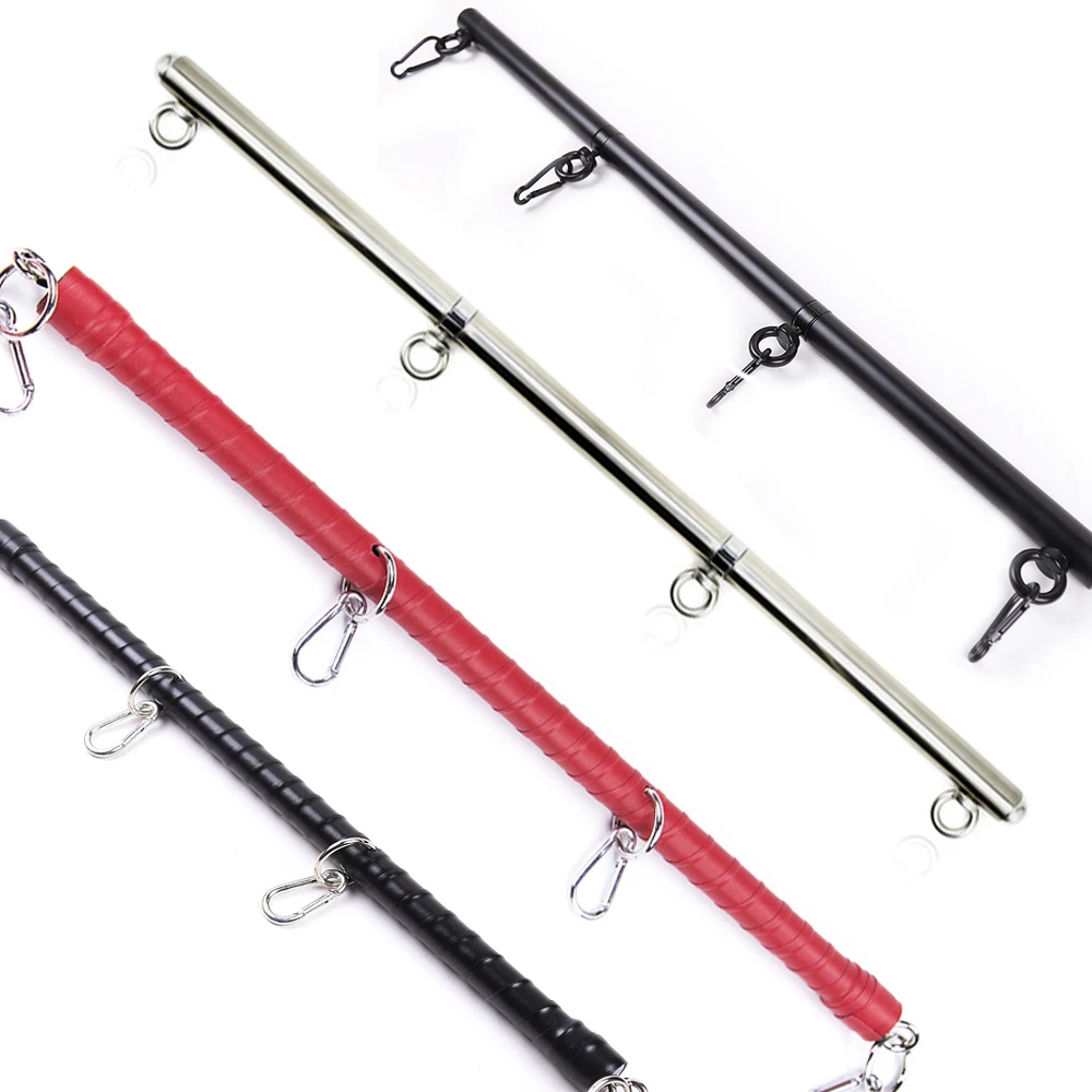 Removable Stainless Steel Open Leg Bar for Sex Slave Cosplay Handcuffs Anklecuff Open Leg Restraint BDSM Bondage Sex Toy