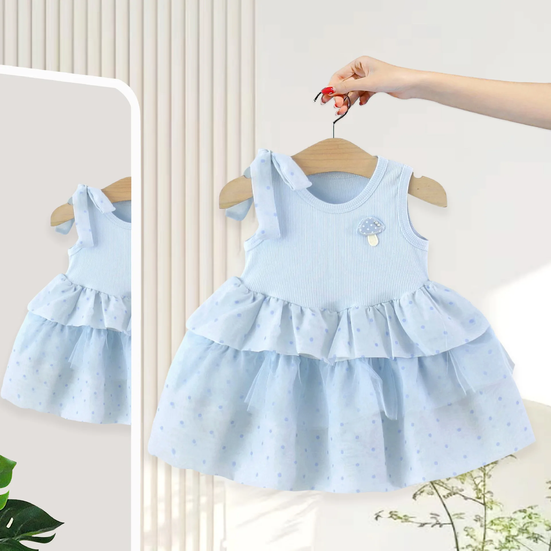 Girls Dresses Summer Children's Princess Party Clothes Cute Dress For Baby Girl Birthday Costume Kids Cotton Outfits 1 2 3 4Y