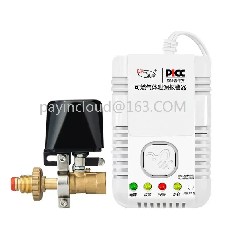 Gas alarm household electromagnetic cut-off valve kitchen natural gas liquefied gas gas leakage gas automatic gas cut-off