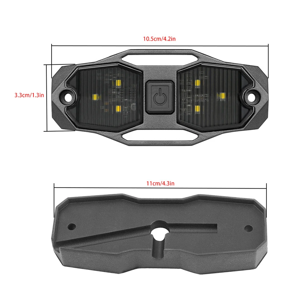 LED tavan lambası kaya ışığı W/anahtarı beyaz rulo çubuk montajı Polaris için RZR UTV 4WD iç okuma lambası su geçirmez 6000K