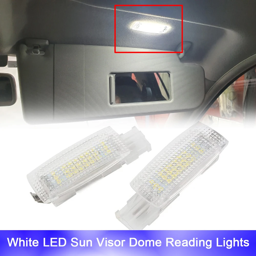 For VW Touran Tiguan Sharan Scirocco Phaeton Polo Passat B5 B6 B7 Jetta Golf 4 5 6 7 White LED Sun Visor Vanity Mirror Light