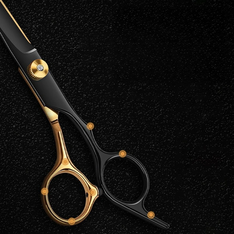 Hair Scissors Set for Salon & Home Use, Flat Cutting & Thinning Shears for Bangs Broken Hair Trimming
