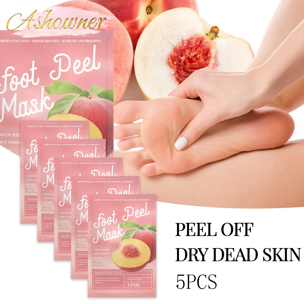 

5pcs Exfoliating Foot Mask Foot Peel Mask Peeling Dead Skin Remover Calluses Anti Cracked heels Moisturizing Pedicure Foot Care