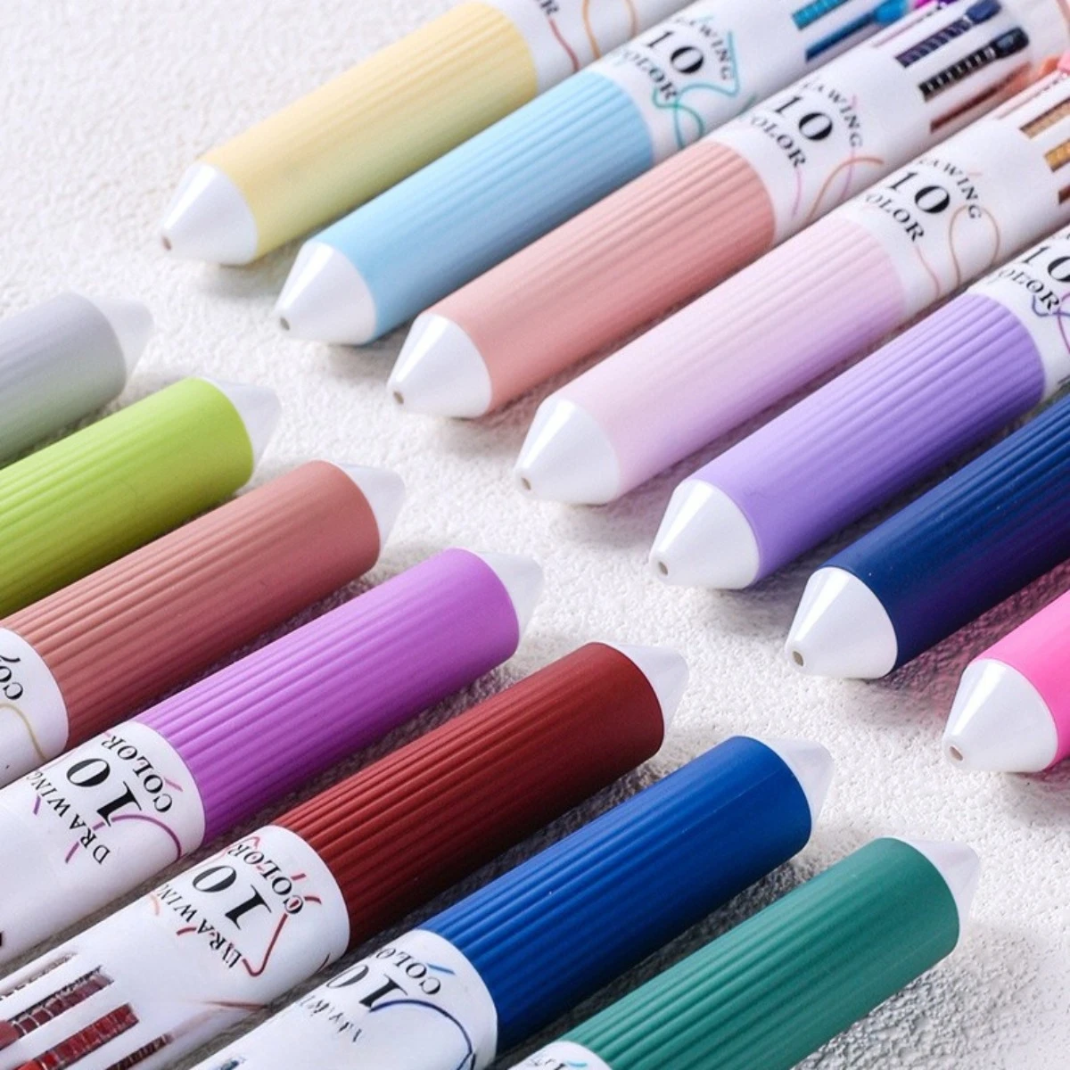 【3/15-pack】10-in-1 Multicolor Ballpoint Pens, Retractable Multi Color Pen in One, Smooth Writing Pens for School Office Supplies