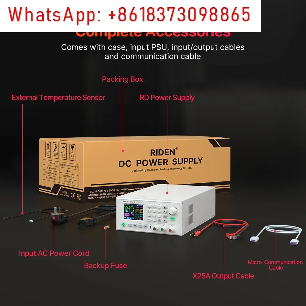 RD6018 Set completo 60V 18A AC a DC controllo digitale carica batteria Regolatore di alimentazione da banco da laboratorio regolabile 1080W