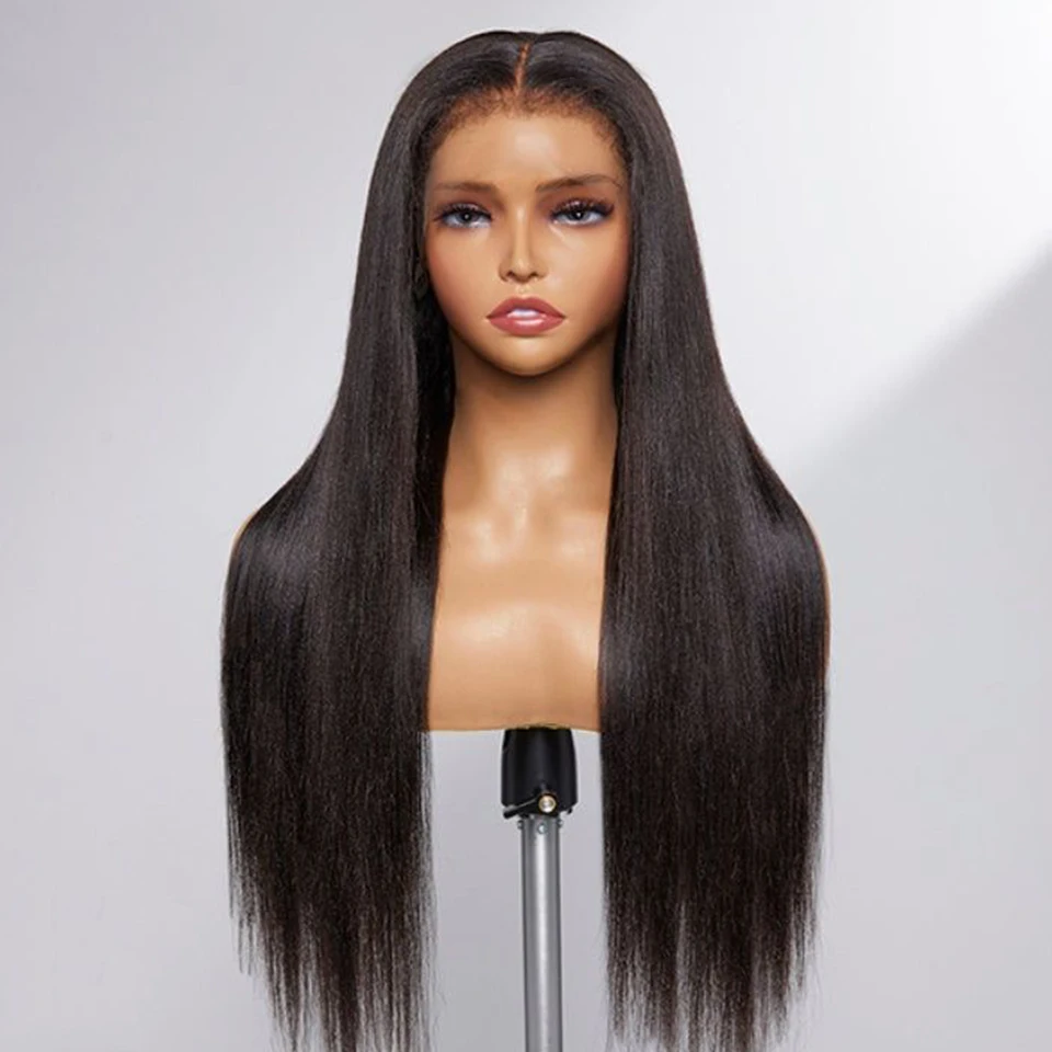 

13*5*2 Bone Straight T Lace Wigs For Black Women180% Density Peruvian Silky Straight Transparent Human Hair Lace Front Wigs