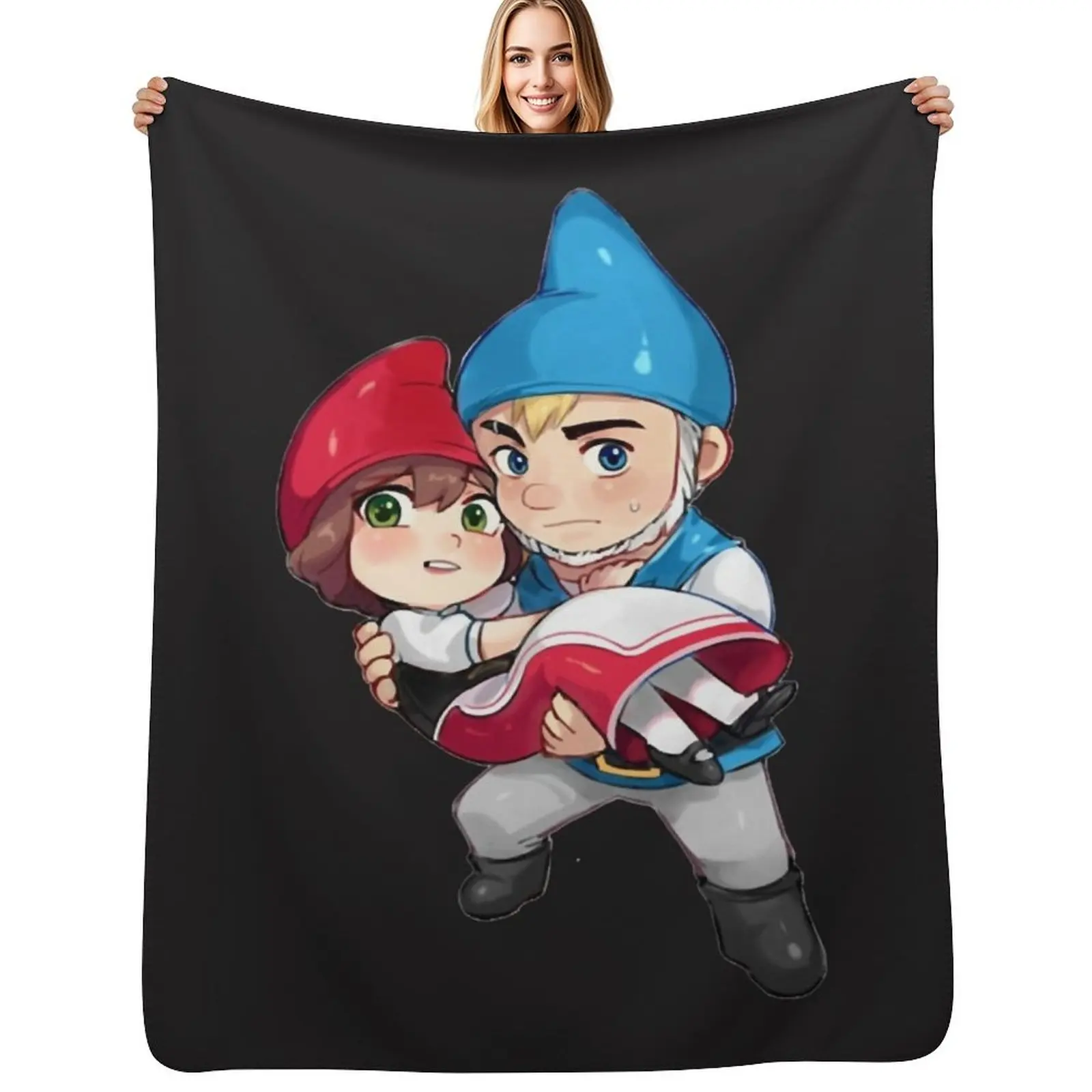 

iconic art gnomeo and juliet Sticker Throw Blanket Winter beds Heavy Decorative Throw Extra Large Throw Blankets