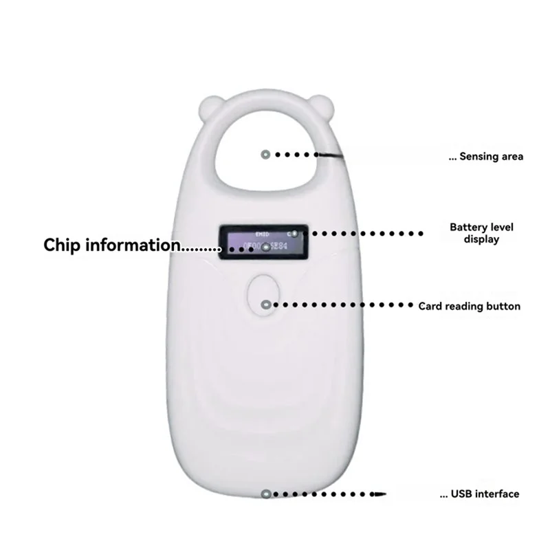 AT41 ペット動物 RFID チップリーダーハンドヘルド 134.2Khz 125Khz EMID/FDX-B USB/Bluetooth 猫犬スキャナタグ