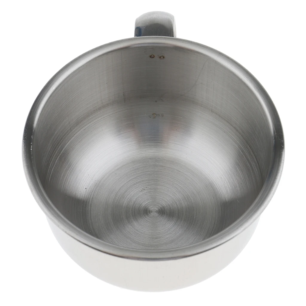 ถ้วยใส่สบู่พร้อมที่โกนหนวดสแตนเลสขนาด8ซม./3.2นิ้ว