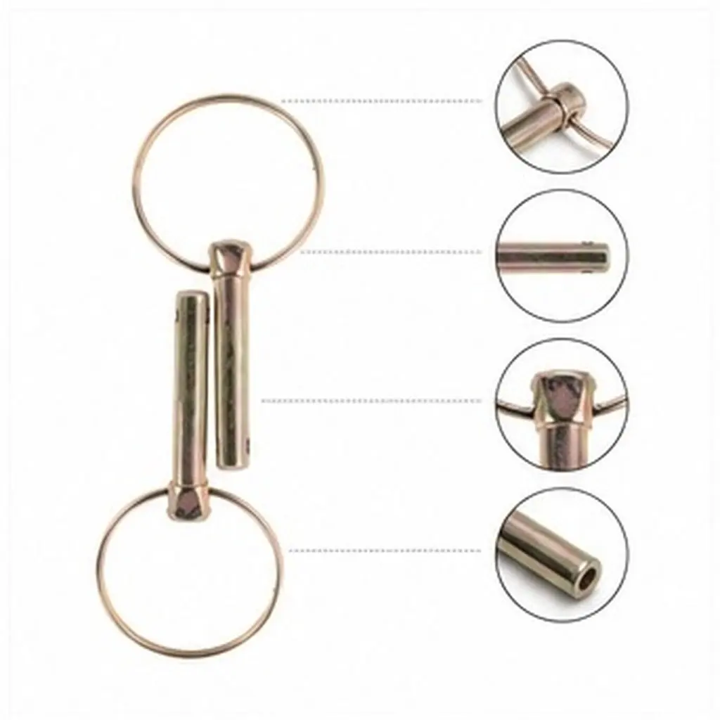 10Pcs Safety Pin Clip For Lawn And Garden Equipment Mechanic Farm Tractor Locking Pins Heavy Duty Round Linch M10
