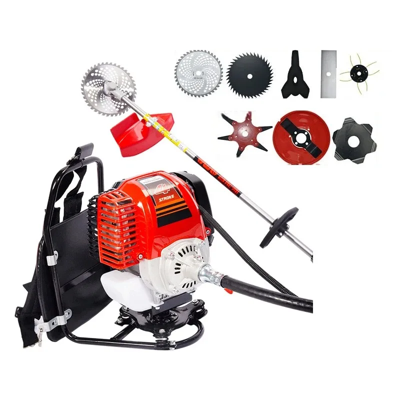 Engine 4 Stroke Lawn Mower Backpack Weeder Grass Cutter Eradicator Agricultural Multi-Functional Garden Harvesting Tool