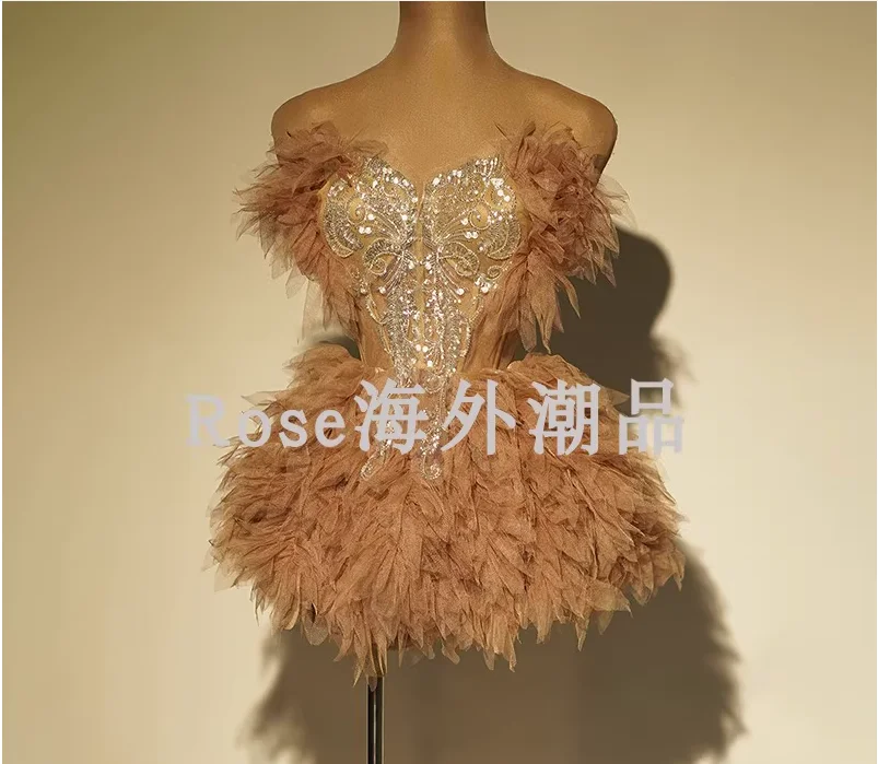 

Singer Stage Nightclub Bar Actress Su Liangpian Mesh Dress