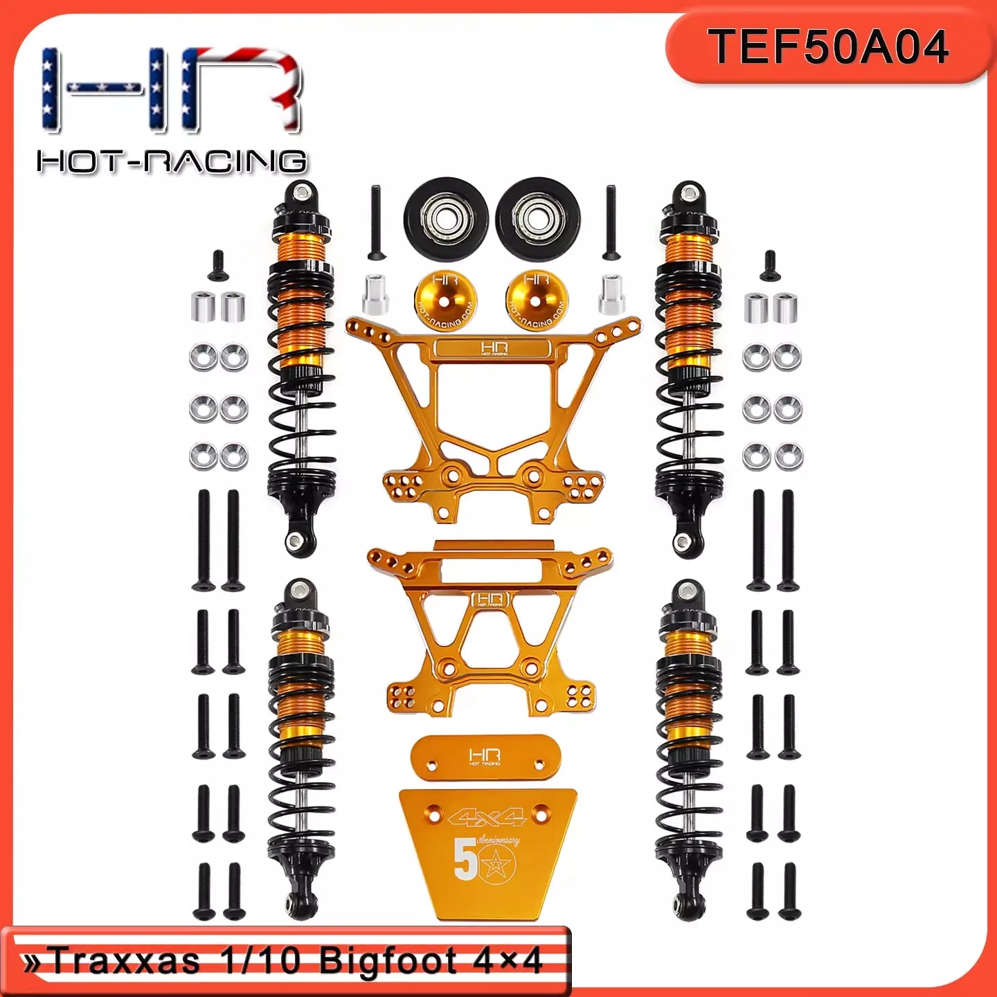 

HR Traxxas 1/10 Bigfoot 4 × 4 50th Anniversary Edition Gold Modification Kit