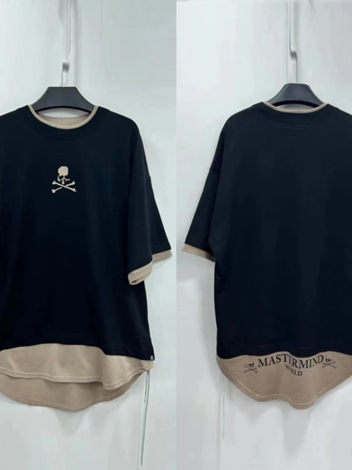 

Summer New Arrival Men's T-irt Skull Print f Sve Mid-Length ort Sve Trendy Cotton 00% Loose Fit Youth Faion