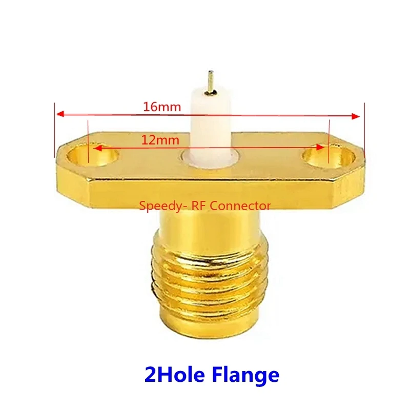 SMA Female Jack 4-Hole 2hole Flange Chassis Panel Mount Socket Connector Welding Terminal Coaxial Adapter Fast Delivery Copper