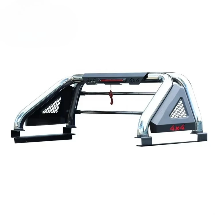 

Universal Pickup Truck Black Stainless Steel Roll Cage Anti-flip Frame Modification Accessories Gantry for Hilux Navara Tritonc