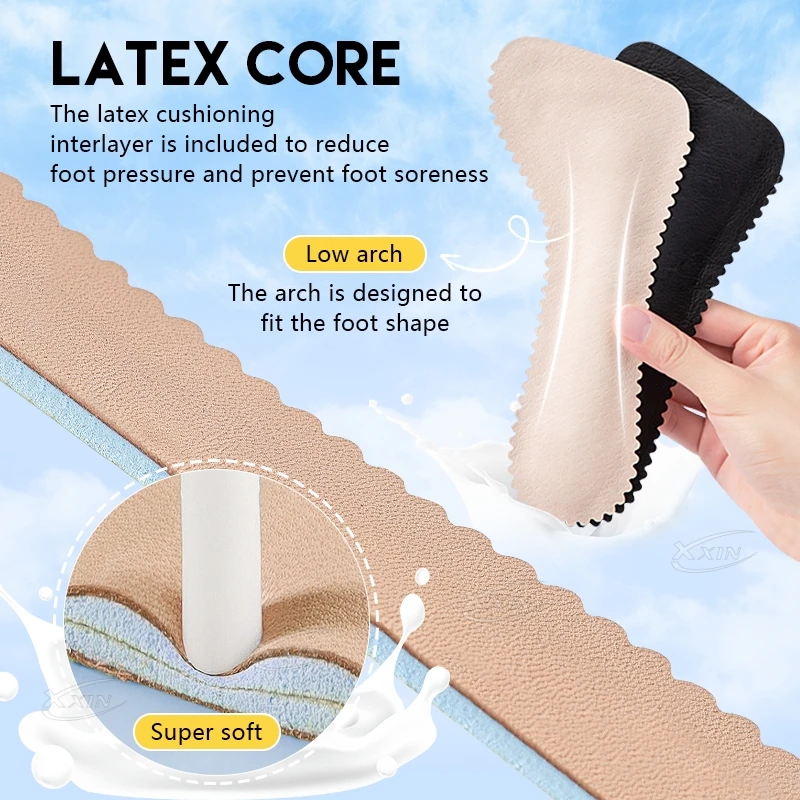 Plantillas de tacón alto absorbentes para mujer, plantillas de látex antideslizantes para zapatos, size35-40, 1 par, 2 pares