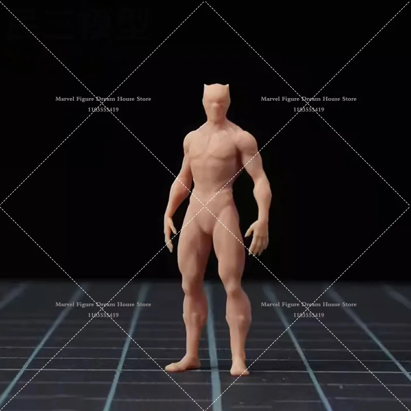 Muñeca de escena en miniatura a escala 1/64 1/43, modelo blanco, cómics sin panizados, figura de acción de Pantera Negra, versión 2