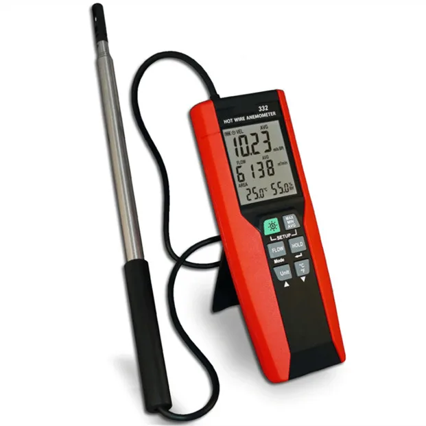 

Temperatura y humedad del medidor de flujo de Hot Wire Anemometer