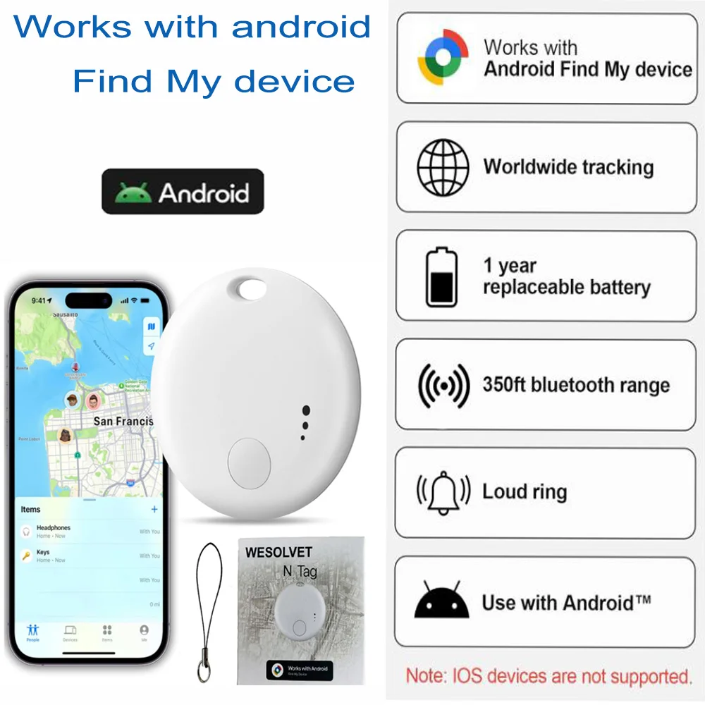 

Mini N Tag Anti-Lost Finder Bluetooth GPS локатор работает с Android-смартфонами Батарея Кошелек Ключи Устройство слежения рюкзака