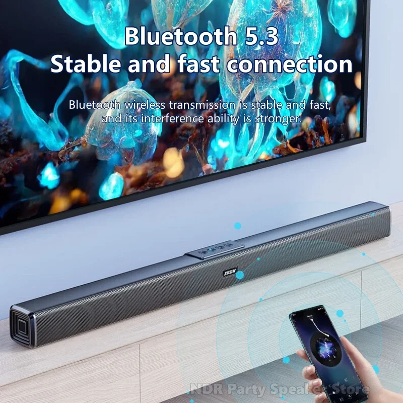 High-powered Echo Wall Audio Television Audio Home Theater Audio Living Room Speaker Wall-mounted Audio Bluetooth Sound Bar