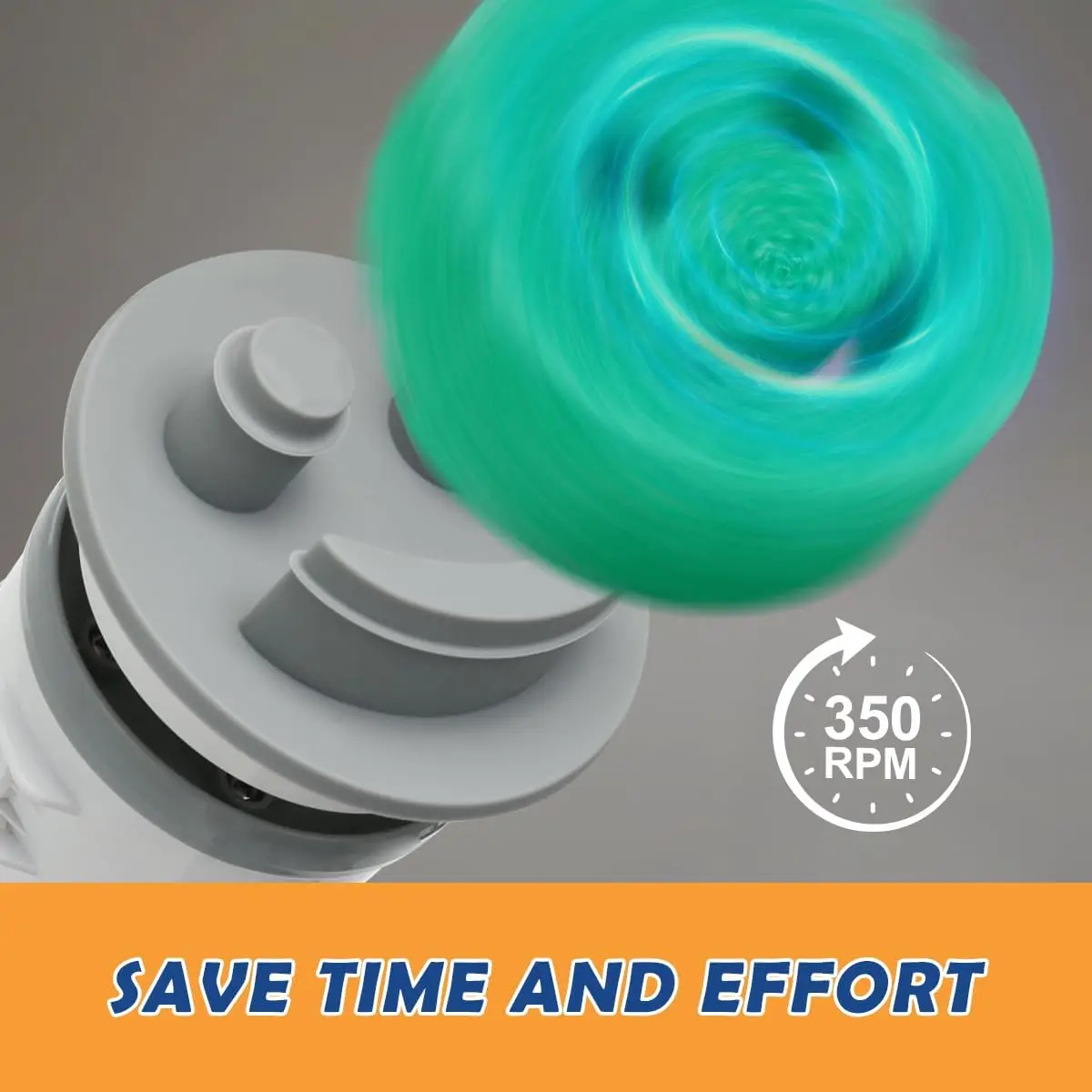 Varita de fregado giratoria eléctrica con 5 cabezales reemplazables, esponja de silicona suave, mango ergonómico para horno, fregadero, ducha, azulejos