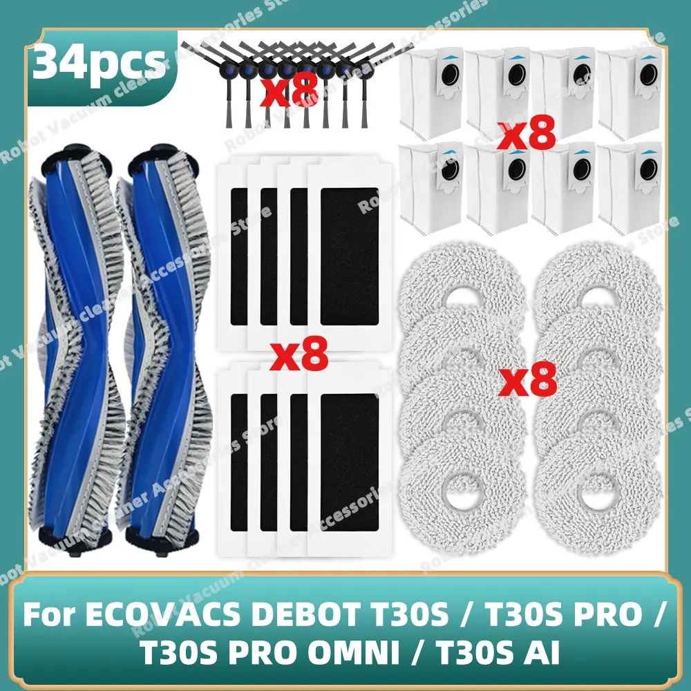 �y�Z�[�����zECOVACS DEEBOT T30S / T30S PRO / T30S PRO OMNI / T30S AI�Ή��F���C���u���V�A�T�C�h�u���V�A�t�B���^�[�A���b�v�A�_�X�g�o�b�O�B