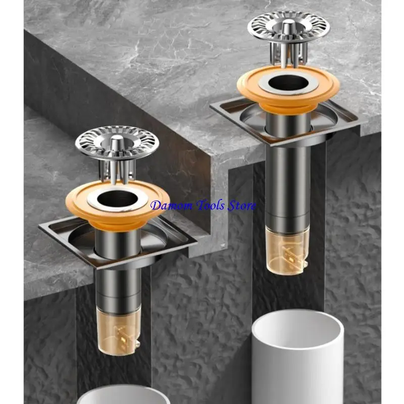 57BE Adjustable Length Sewer Extension Pipe Extended Floor Drain Cores  for Improves Bathroom Drainages & Odor Prevention