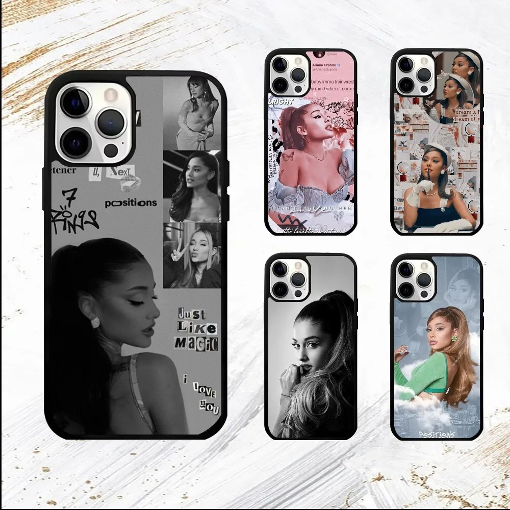 A-Ariana singer G-Grande yes Phone Case For iPhone 16 15 14 13 12 11 Pro Max Plus Mini PC Fashion mirror phone case