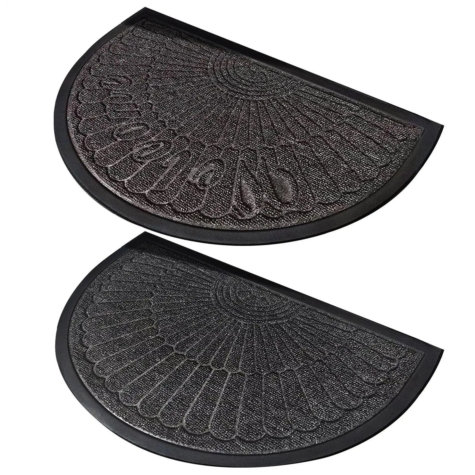 

40X60CM Indoor Entry Door Mat Quick Dry Semi-circular Absorbent Inside Door Mat Non-slip Entrance Carpet Door Mat for Mud Dirt