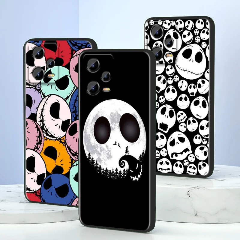 The Nightmare Before Christmas For Xiaomi Redmi Note 13 12R 12 12S Turbo 11 11T 11S 10 10S Pro Plus 5G Black Funda Phone Case