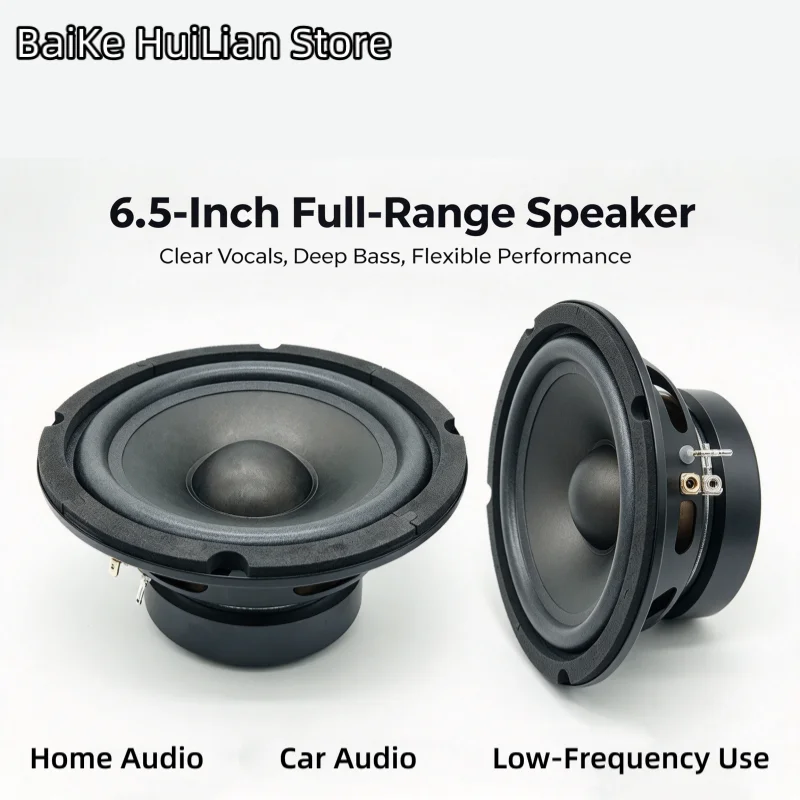 1pcs/lot 6.5-inch 100mm Magnetic Foam Edge Diameter 165mm Home Speaker Bass Hi-Fi 8Ω 60W