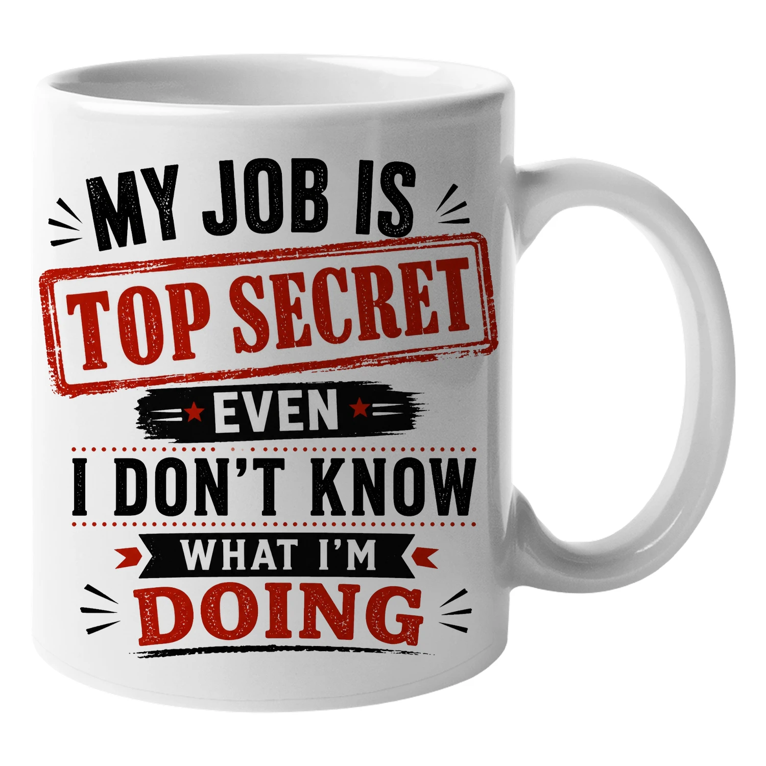 Coffee And Tea Quotes Funny - Caneca de Café Engraçada 'Meu Trabalho