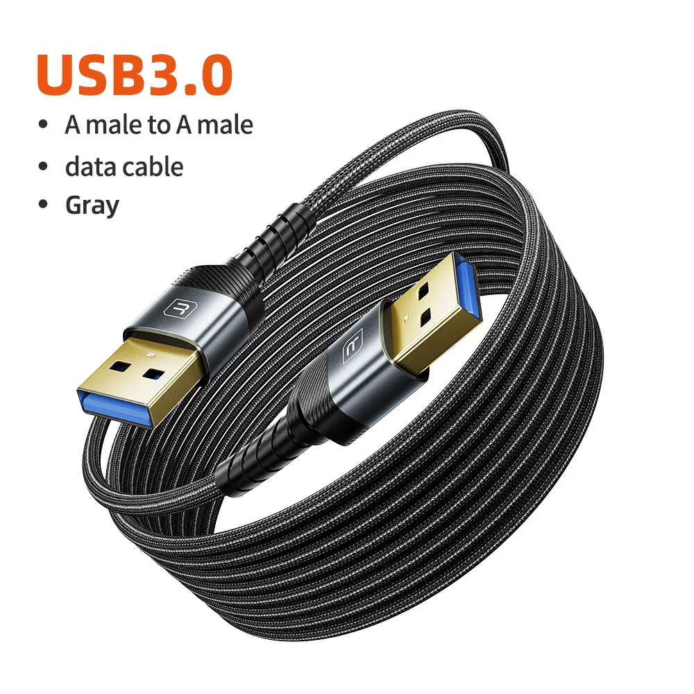 Toocki USB3.0 Verlengkabel USB A naar USB A Male naar Male USB3.0 USB2.0 Verlengkabel Gegevenskabel voor PC Smart TV Xbox One SSD
