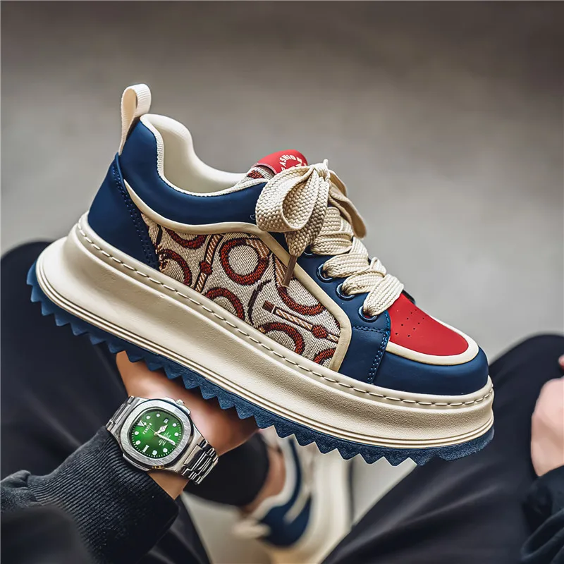 

Мужская повседневная обувь, осень 2024, новая модная легкая обувь, нескользящие износостойкие уличные дышащие мужские кроссовки на шнуровке, дизайн