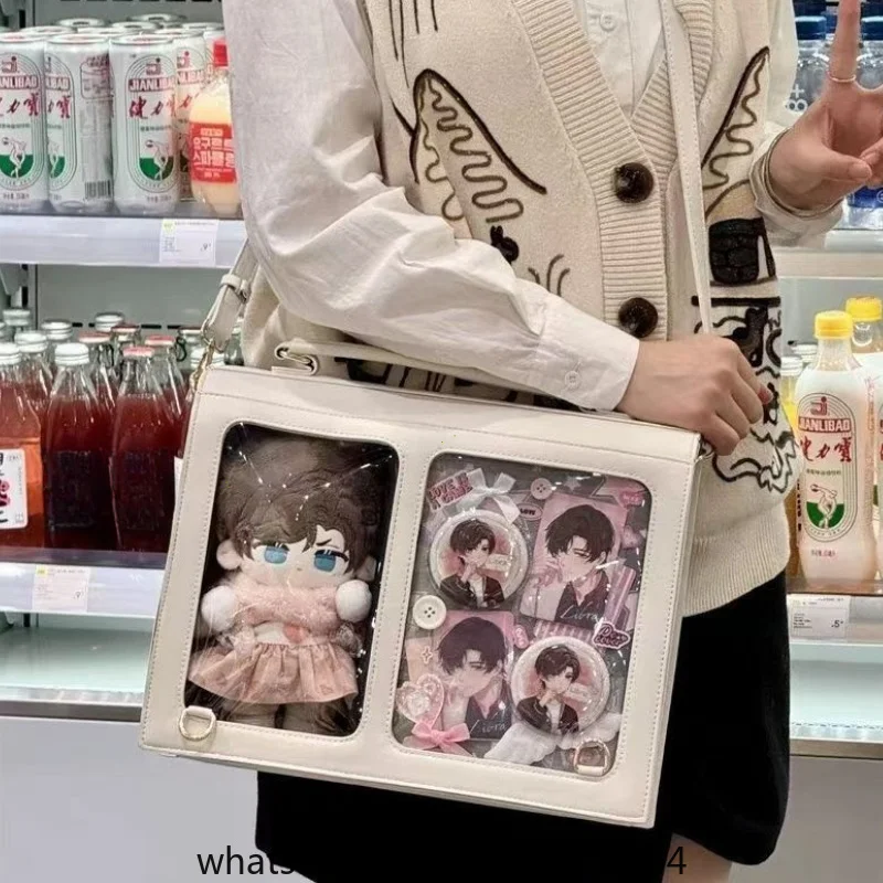 Niche Japanese Transparent Ita Bag Casual Large Capacity Girl Shoulder Crossbody Bag Fashionable Ulzzang Student Backpack ItaBag