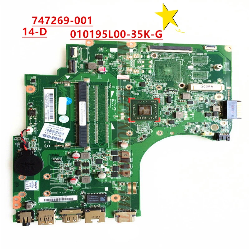 

747269-001 Genuine Original Motherboard FOR HP 14-D 245 G2 motherboard 010195L00-35K-G Tested 100% Good Free Shipping