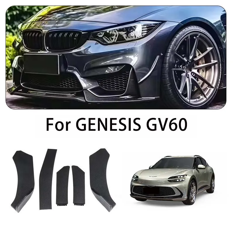 For GENESIS GV60 body kits 5-Segment Adjustable Front Bumper Lip Splitter Body Kit