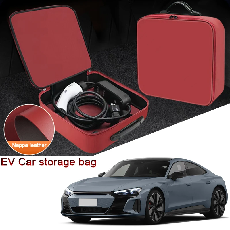 

Portable EV Car Charging Cable Storage Box Fit For Audi A3 A5 A6 A7 A8 Q3 Q5 Q7 Q8 Electric Vehicle Charger Cables Carry Bag