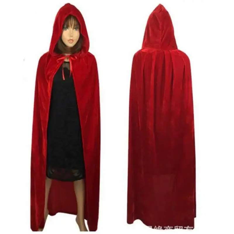 Adulto elfo bruxa longo roxo verde vermelho preto purim carnaval capas de halloween capuz e capas trajes de halloween para mulheres