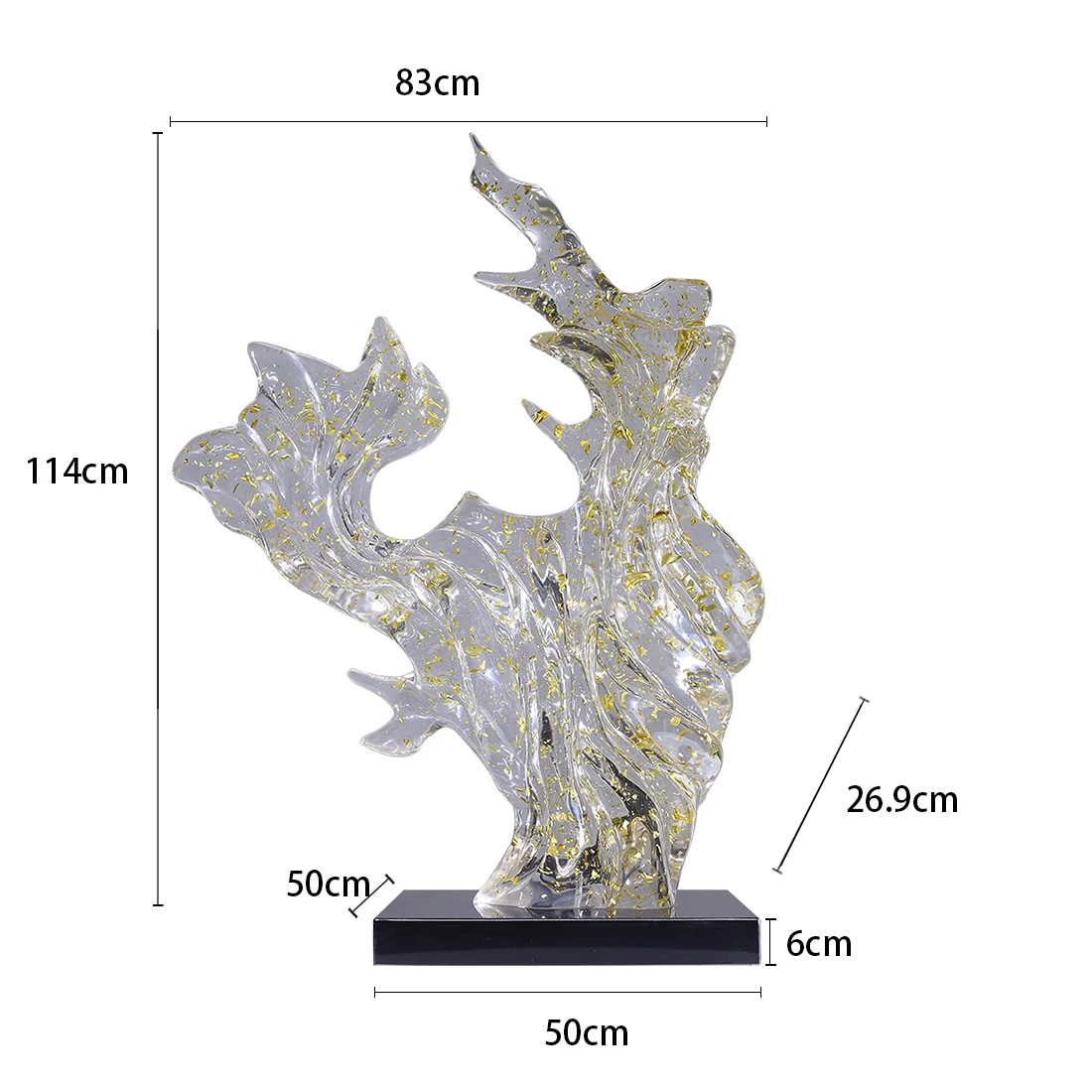 *#Q  Art Customization: Luxurious Resin Crystal Sculpture for High-End Artistic Displays&
