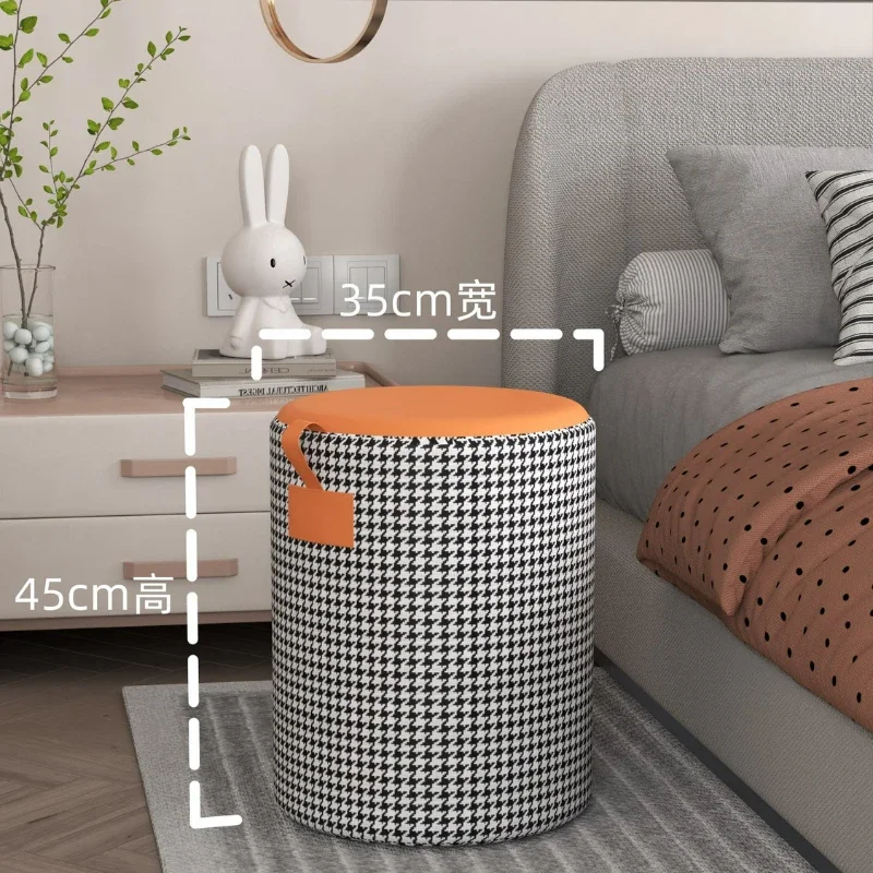 Cosmetic Stool Light Luxury Round Stools Bedroom Simple Modern Vanity Chair Low Stools Dresser Stool Ottomans Bench Furniture