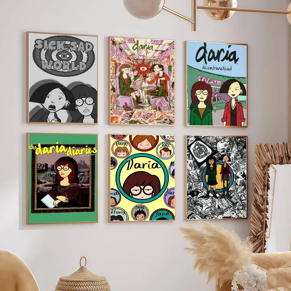 Cartoon D-Daria Trendy teenagers Posters Dormitory Decorations Bedroom And Living Room Wall Murals Souvenirs