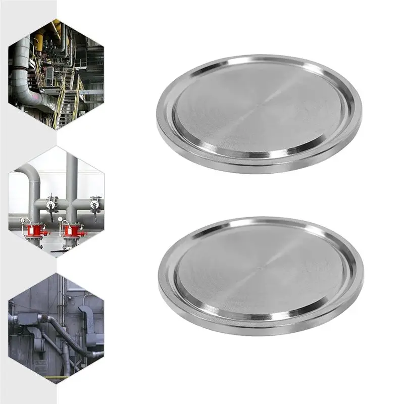 AEE4-Stainless Steel Clamp Plugs, 2PCS Clamp End Cap, 1.5 Inch 304 Stainless Steel Sanitary Plug, For 2In Od Clamp Cover