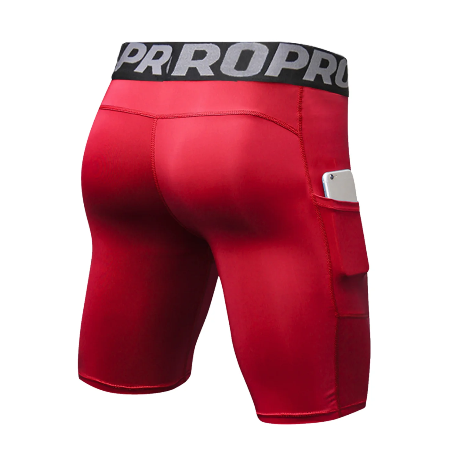 Compression Shorts Men's Anti-Chafing Underwear Base Layer Quick Dry Running Shorts with Pockets for Workout and Gym Activities image 2